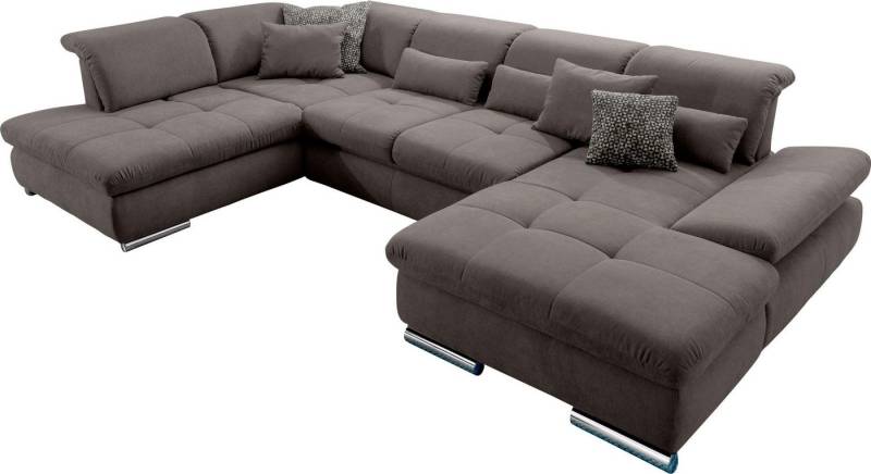 set one by Musterring Wohnlandschaft SO 4100 komfortable Federkernunterfederung, inkl. Kopfteilverstellung, wahlweise Bettfunktion und Sitztiefenverstellung, U-Form von set one by Musterring