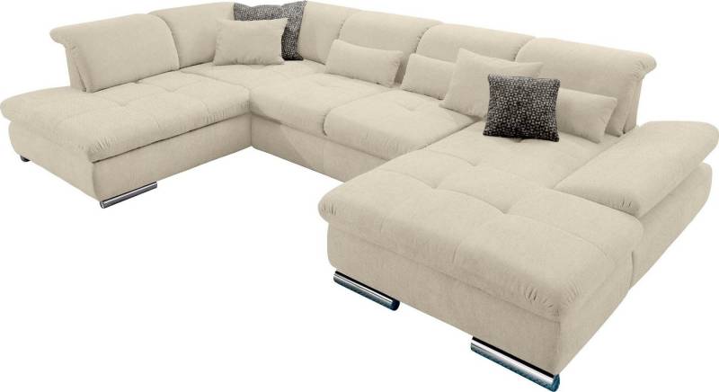 set one by Musterring Wohnlandschaft SO 4100 komfortable Federkernunterfederung, inkl. Kopfteilverstellung, wahlweise Bettfunktion und Sitztiefenverstellung, U-Form von set one by Musterring
