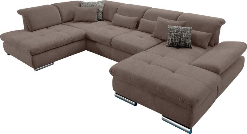 set one by Musterring Wohnlandschaft SO 4100 komfortable Federkernunterfederung, inkl. Kopfteilverstellung, wahlweise Bettfunktion und Sitztiefenverstellung, U-Form von set one by Musterring