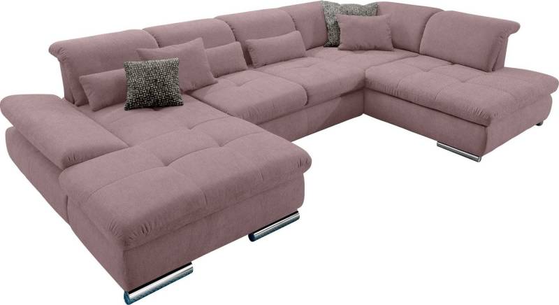 set one by Musterring Wohnlandschaft SO 4100 komfortable Federkernunterfederung, inkl. Kopfteilverstellung, wahlweise Bettfunktion und Sitztiefenverstellung, U-Form von set one by Musterring