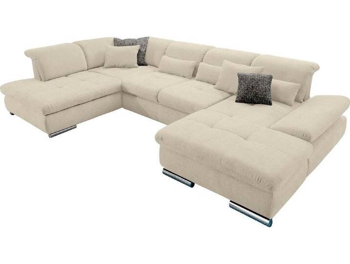 set one by Musterring Wohnlandschaft SO 4100 komfortable Federkernunterfederung, inkl. Kopfteilverstellung, U-Form, beige, ohne Funktion, creme 01 von set-one-by-Musterring