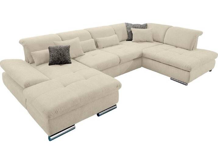 set one by Musterring Wohnlandschaft SO 4100 komfortable Federkernunterfederung, inkl. Kopfteilverstellung, U-Form, beige von set-one-by-Musterring