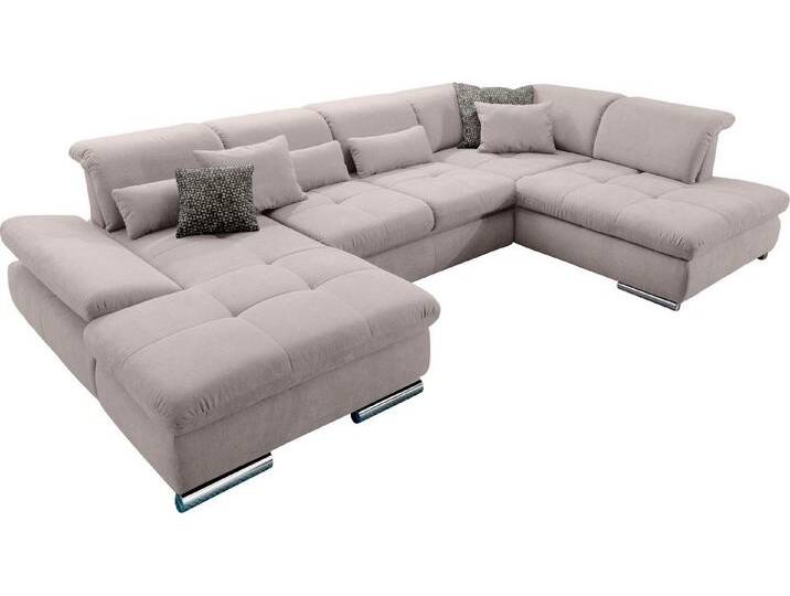 set one by Musterring Wohnlandschaft SO 4100 komfortable Federkernunterfederung, inkl. Kopfteilverstellung, U-Form, braun, ohne Funktion, elefant 07 von set-one-by-Musterring