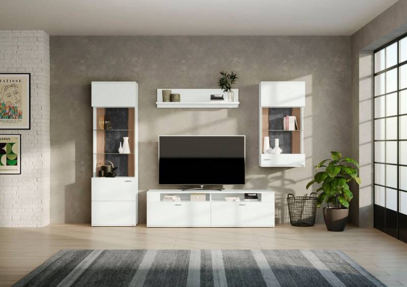 set one by Musterring Wohnwand TACOMA, (Set, 4-St), Typ 04, mit Hängevitrine von set one by Musterring