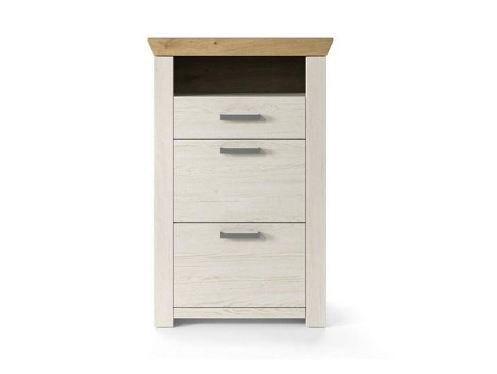 set one by Musterring York-Dielen Highboard Type GA-06 mit drei Schubladen und einem Fach - Dekor Pino Aurelio , Artisan Eiche Nachbildung, Rustikal, Zeitlos von set-one-by-Musterring