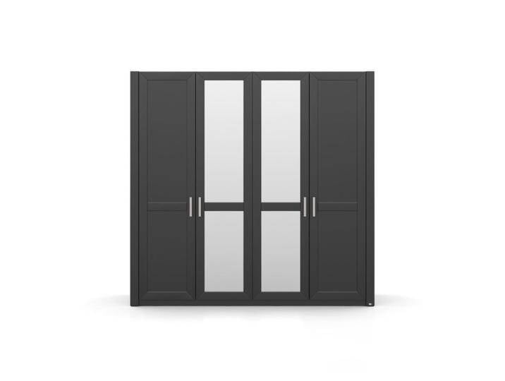 set one by Musterring York-Schlafen Drehtürenschrank 4-trg. mit 2 Spiegeltüren - Dekor Grau Anthrazit , Basis Modell von set-one-by-Musterring