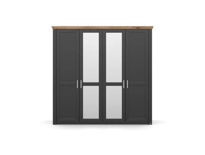 set one by Musterring York-Schlafen Drehtürenschrank 4-trg. mit 2 Spiegeltüren - Dekor Grau Anthrazit , Komfort Modell set one by Musterring York-Schlafen Drehtürenschrank 4-trg. mit 2 Spiegeltüren - Dekor Grau Anthrazit , Komfort Modell von set-one-by-Musterring