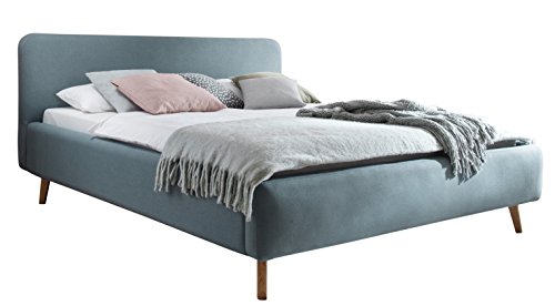 sette notti 1455-10-5000 Polsterbett Landhausstil Webstoff, 180x200 cm, Eisblau von sette notti