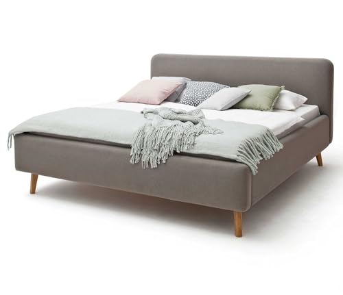 sette notti Polsterbett, Stoffbezug, Taupe, 160x200 cm von sette notti