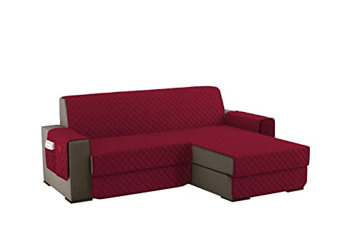 sevi's Sofabezug L Form 200cm Wasserdicht, Sofa überzug Ecksofa Reversibel Kratzfest Fleckenresistent - Sofa Cover für Katzen und Hunden - Rotwein von sevi's