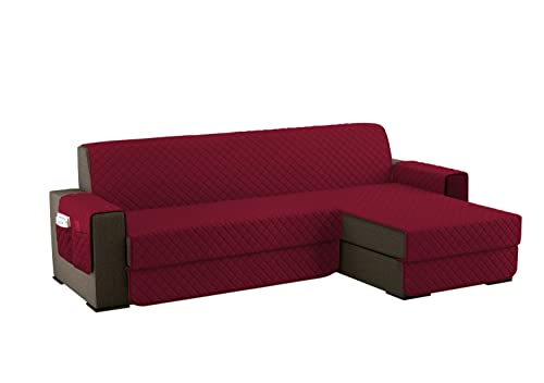 sevi's Sofabezug L Form 250cm, Sesselschoner Wasserdicht Reversibel mit Auflage, Geeignet für alle Sofas - Rotwein von sevi's