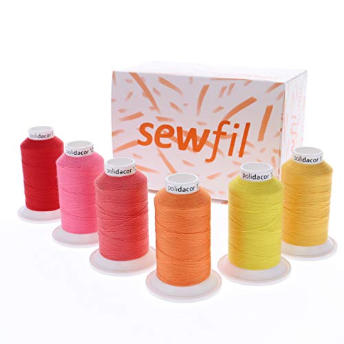 Sewfil home polidacor 120 Nähgarn, Polyester, 6 x 1000 m, Mix 64, warm, 6 Stück Sewfil home polidacor 120 Nähgarn, Polyester, 6 x 1000 m, Mix 64, warm, 6 Stück von sewfil