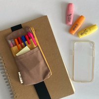 Planer Bleistifttasche Mit Tasche, Journal Stifthalter Gummiband, Stoff Federmäppchen Reißverschluss, Zubehör Für Schüler/Lehrer Planer Bleistifttasche Mit Tasche, Journal Stifthalter Gummiband, Stoff Federmäppchen Reißverschluss, Zubehör Für Schüler/Lehrer von sewingjobs