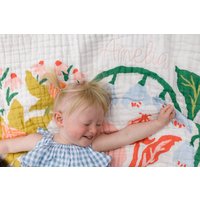 Cottage Garden Musselin Überwurf Für Erwachsene Und Kinder - Quilt Decke Swaddle Babyparty Geschenk Mädchen Oder Jungen von sewingseamsco