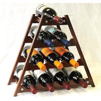 10 Flaschen Hartholz Weinständer/Regal Champagnerflasche Arbeitsplatte von sfDisplay