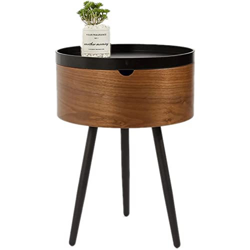Nachttisch Nachttisch Beistelltisch MDF mit rundem Tablett Nachttisch Zylinder-Design und großer Kapazität Lagerung einfacher ideal für Schlafzimmer Wohnzimmer von sfhdcfbswjnjdcbshf