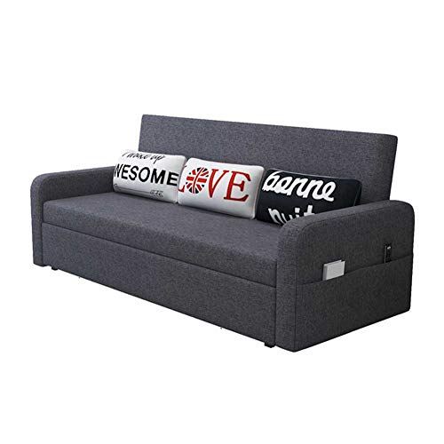 Protable Lazy Couch mit Ausziehbett Doppel Klappsofa Bettwäsche Stoff Wendesofa Couch Sektionalsofa Sleeper Sofa für Wohnzimmer C Latexfüllung (B-Latexfüllung) von sfhdcfbswjnjdcbshf