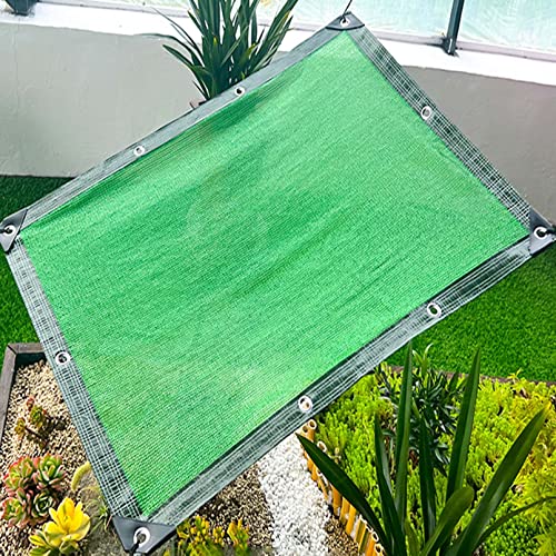 Grünes Sonnensegel Outdoor Sonnenschutz Schattenmarkise 65% UV-Schutz Schattiernetz Garten Terrasse Leicht und Atmungsaktiv mit Ösen und Verstärktem Rand Schattennetz (2x2m/6.56x6.56ft) von sgxxkj123