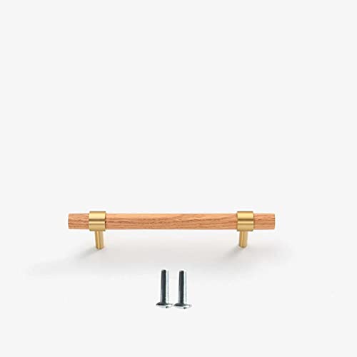 Möbelgriffe Bogengriffe Möbelknöpfe Möbelknäufe Türgriff?Messing Griffe Schrankgriffe Schubladengriffe Küchenschrank Stangengriff,holzgriffe für schränke Nussbaum (128mm(3.8in),Oak) von sgxxkj123