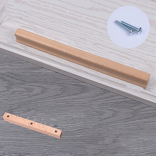 Schrankgriffe Holz 1 Stück Möbelgriff Stoßgriff Holzgriffe Schrankgriff Schubladenknöpfe Türgriffe, für Schränke, Bäder, Büros, Küchen, Möbel etc (length 88mm,Beech) von sgxxkj123