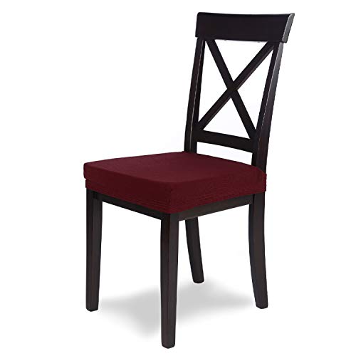 SCHEFFLER-Home Stuhlbezug Mia Bordeaux/Chair Cover Stuhl Überzug als Stuhlschoner/Stuhlhussen rot als Sitzbezug Stuhl/Elegante Sitzbezüge für Stühle/geeignet als Bürostuhl Bezug von sh SCHEFFLER-HOME LIVE HOMESTYLE
