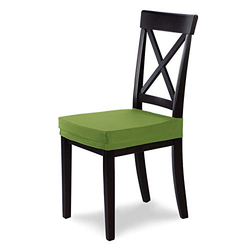 SCHEFFLER-Home Stuhlbezug Marie Grün/Stuhlbezug 6er Set elastische Stuhlbezüge mit Fleckschutz/wasserabweisender Sitzbezug Esszimmerstuhl/Elegante Sitzbezüge Stühle/Stuhlhussen Stretch von sh SCHEFFLER-HOME LIVE HOMESTYLE