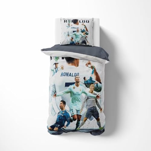 Shaari Bettwäsche Set 135 x 200 cm Cristiano Ronaldo 3D Drucken,Reversible Microfaser Einzelbett 1 Bettbezug + 1 Kissenbezüge 80x80 Shaari Bettwäsche Set 135 x 200 cm Cristiano Ronaldo 3D Drucken,Reversible Microfaser Einzelbett 1 Bettbezug + 1 Kissenbezüge 80x80 von Shaari