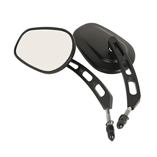 Motorrad Seitenspiegel Motorrad 8mm Rückspiegel Für Sportster Für Touring Für Dyna Für Street Für Bob FXDB Fat Bob FXDF Für Fatboy Rückspiegel Spiegel (Farbe : Matt-schwarz) von shanlulu