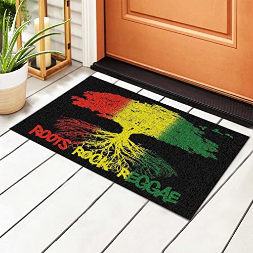Badteppich Rastafari-Reggae-Baum Im Rasta-Stil Schmutzfangmatte Rutschhemmender Eingangsteppich Komfortabel Fußmatte Für Eingang Außen Flur 40X60Cm von shanxiouzhanshaoshangmaoyouxiangongsi