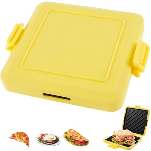 Mikrowellengeeigneter Toastie-Maker, Mikrowelle Toasted Sandwich Maker Kabelloser Silikon-Sandwich-Grill Antihaftbeschichtung & schnelles Aufheizen Brotbackform zum Kochen köstlicher knuspriger von shaojian