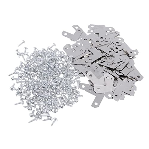 100x Winkelplatte Eckverbinder Flache L Form Reparaturhalterung Bilderrahmen 26mm von sharprepublic