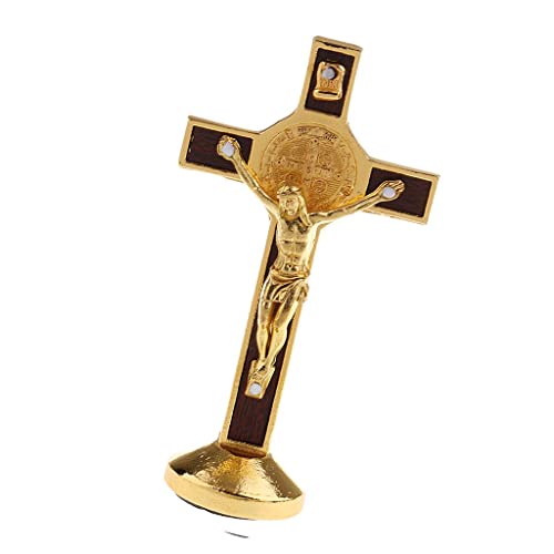 sharprepublic Kruzifix Jesus Christus Kreuz Statue Figur Für Auto Nach Hause Kapelle Dekor - Gold von sharprepublic