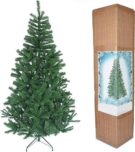 6ft Christmas Tree GREEN 550 Pines Artificial Tree with Metal Stand by shatchi Gift 4 All Occasions von SHATCHI