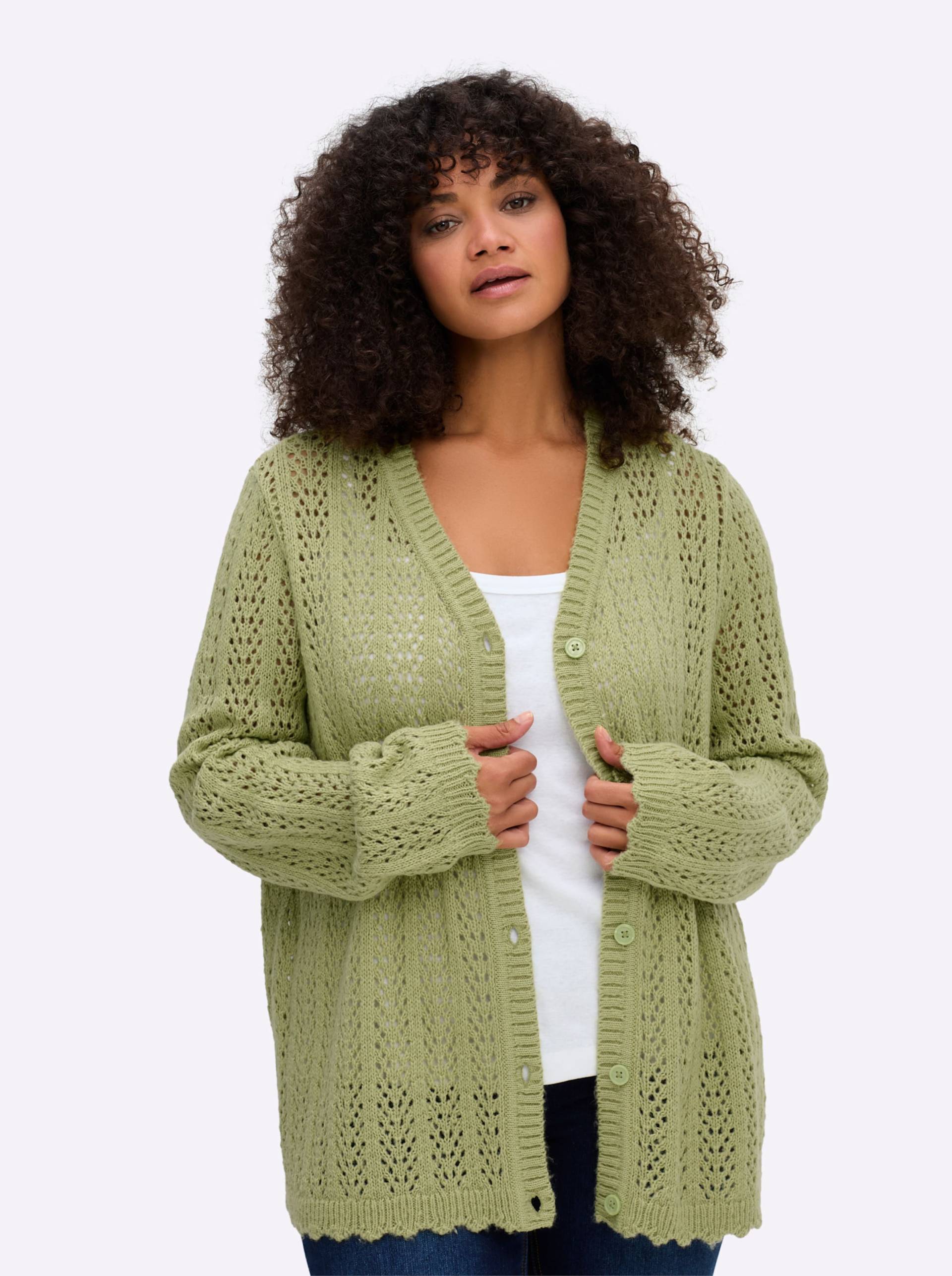 Ajourstrickjacke Ajourstrickjacke von sheego