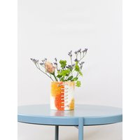 Kleine 100% Wolle Gewickelte Glasvase in Orangetönen, Moderne Abstrakte Vase, Gefilzte & Up-Cycled Glasdekorstück, Frühlingsvase von sheepcreekstudio