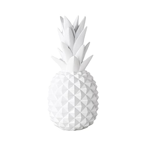 shelfmade Weiße Deko Ananas - Wohnzimmer Tischdeko aus Kunstharz- Polyresin Deko Ananas Weiss Silvester & Hochzeitsdeko Geschenk - weiße Deko Modern - Ananas Pokal (weiß (DIY)) von shelfmade