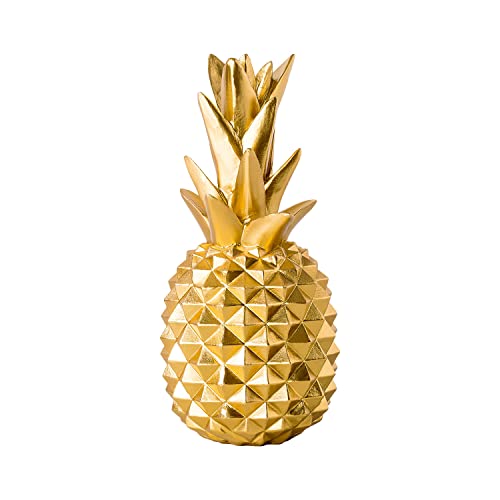 Shelfmade Goldene Ananas Deko - Wohnzimmer Tischdeko aus Kunstharz-Polyresin - Silvester & Hochzeitsdeko Geschenk - Modern Gold Pokal von shelfmade