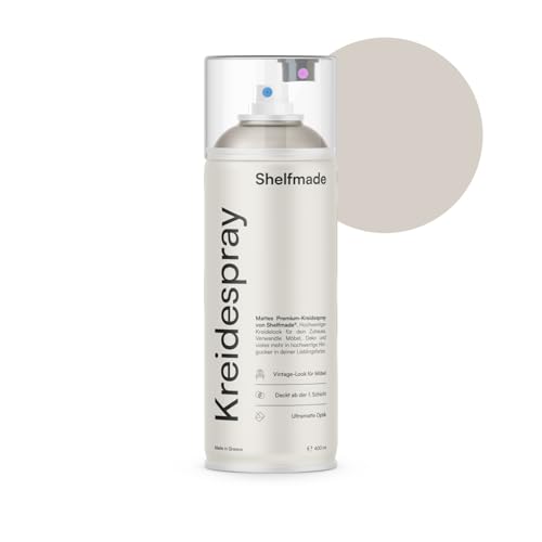 shelfmade Kreidespray beige - hochwertige Kreide Sprühfarbe beige - matte chalk Sprayfarben - deckendes Chalk Spray (Bone - Beigebraun) von shelfmade