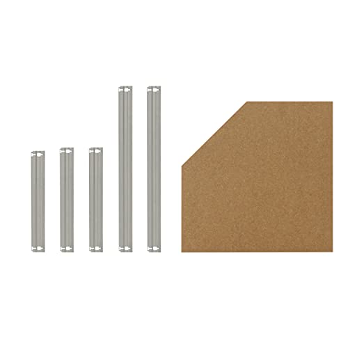 shelfplaza® HOME 60x30 cm Fachboden-Set komplett für Eckregal-Schwerlastregale in verzinkt/HDF-Fachboden/zusätzliche Fachböden für Steckregale von shelfplaza