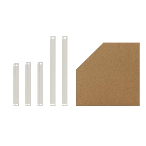 shelfplaza® HOME 60x30cm Fachboden-Set komplett für Eckregal-Schwerlastregale in weiß/HDF-Fachboden/zusätzliche Fachböden für Steckregale von shelfplaza