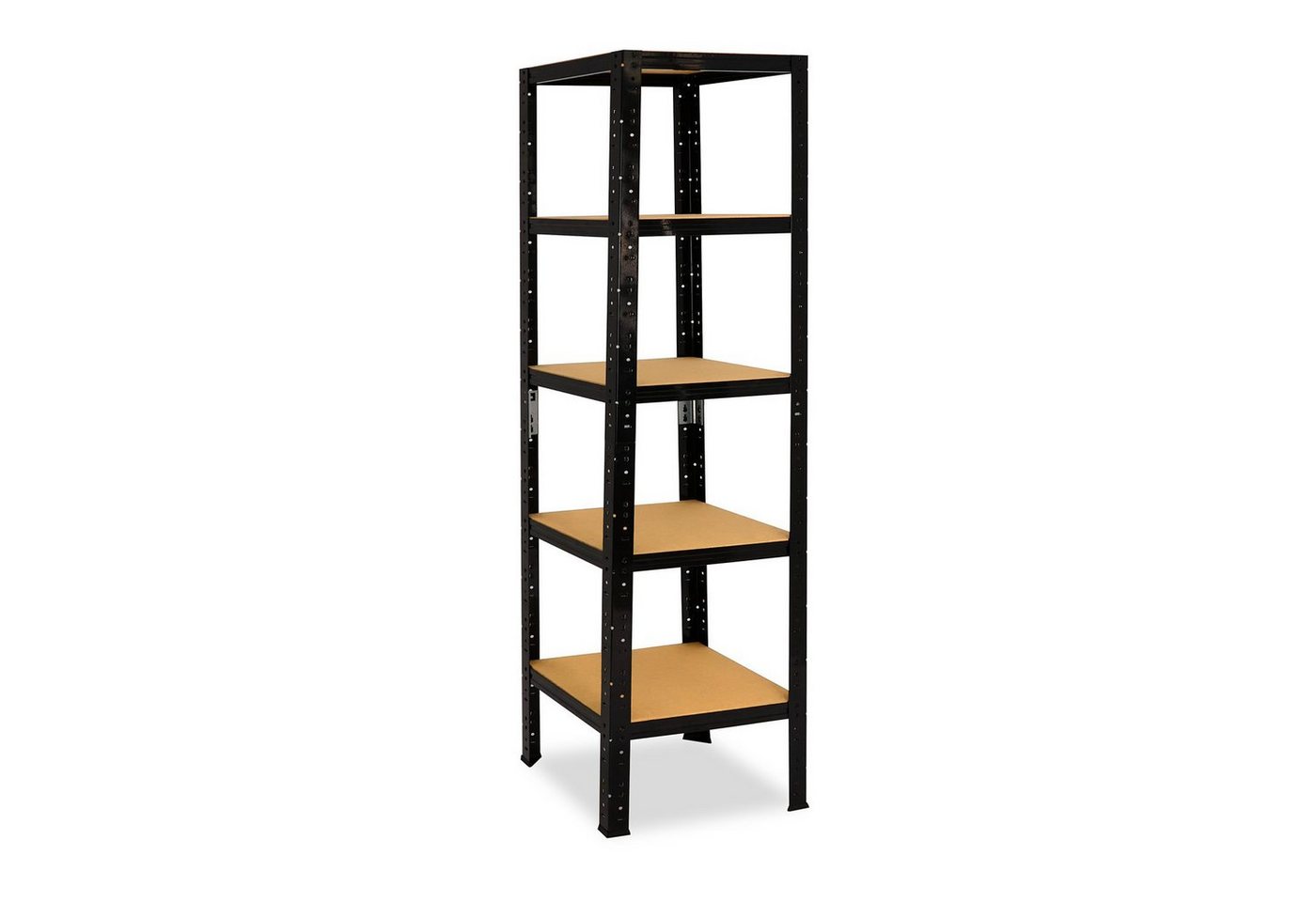 shelfplaza Schwerlastregal BLACK, 180x30x30cm, Metallregal schwarz mit 5 Böden je 175kg Tragkraft, Steckregal als Lagerregal, Büroregal & Lastenregal, Regal Metall schwarz von shelfplaza