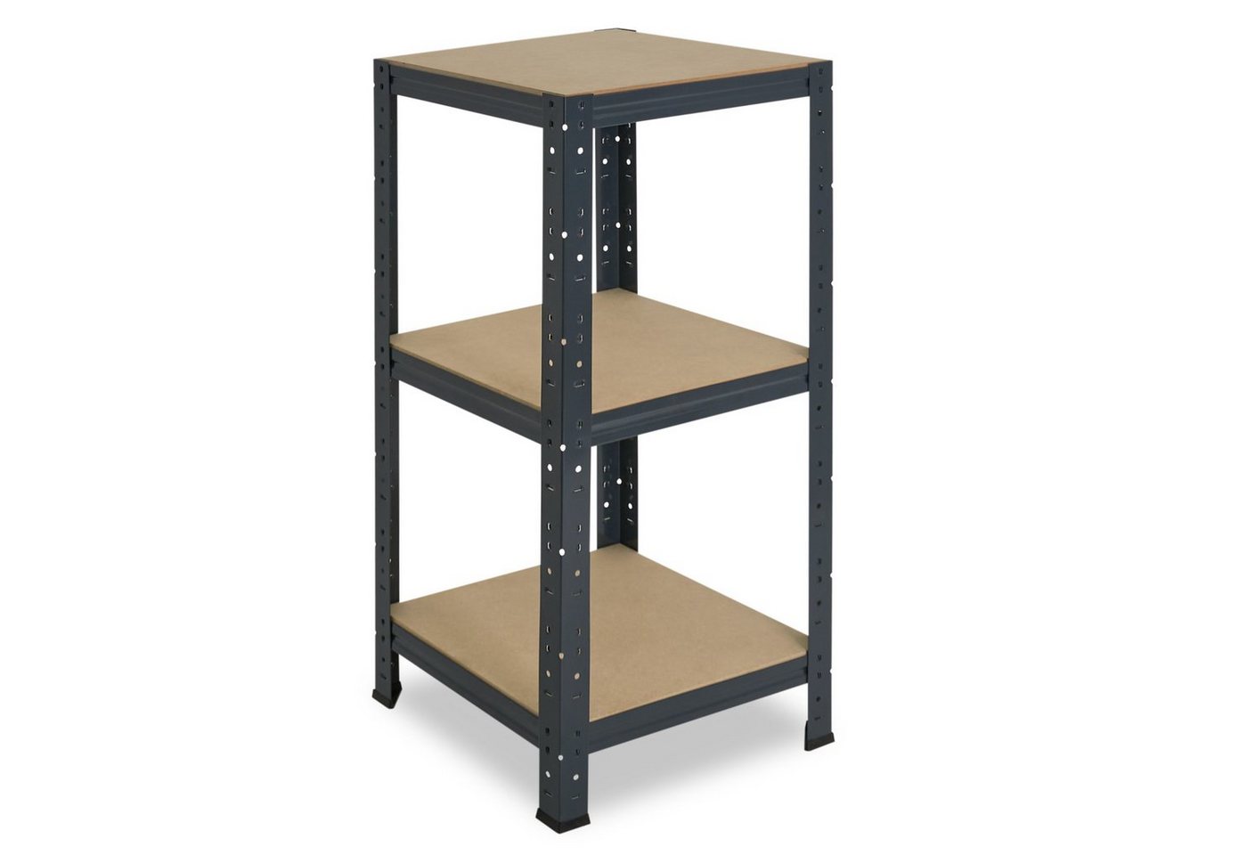 shelfplaza Schwerlastregal HOME, 100x40x40cm anthrazit, Metallregal mit 3 Böden, als Kellerregal, Garagenregal, Werkstattregal oder Lagerregal, Steckregal Metall mit 175kg Tragkraft von shelfplaza