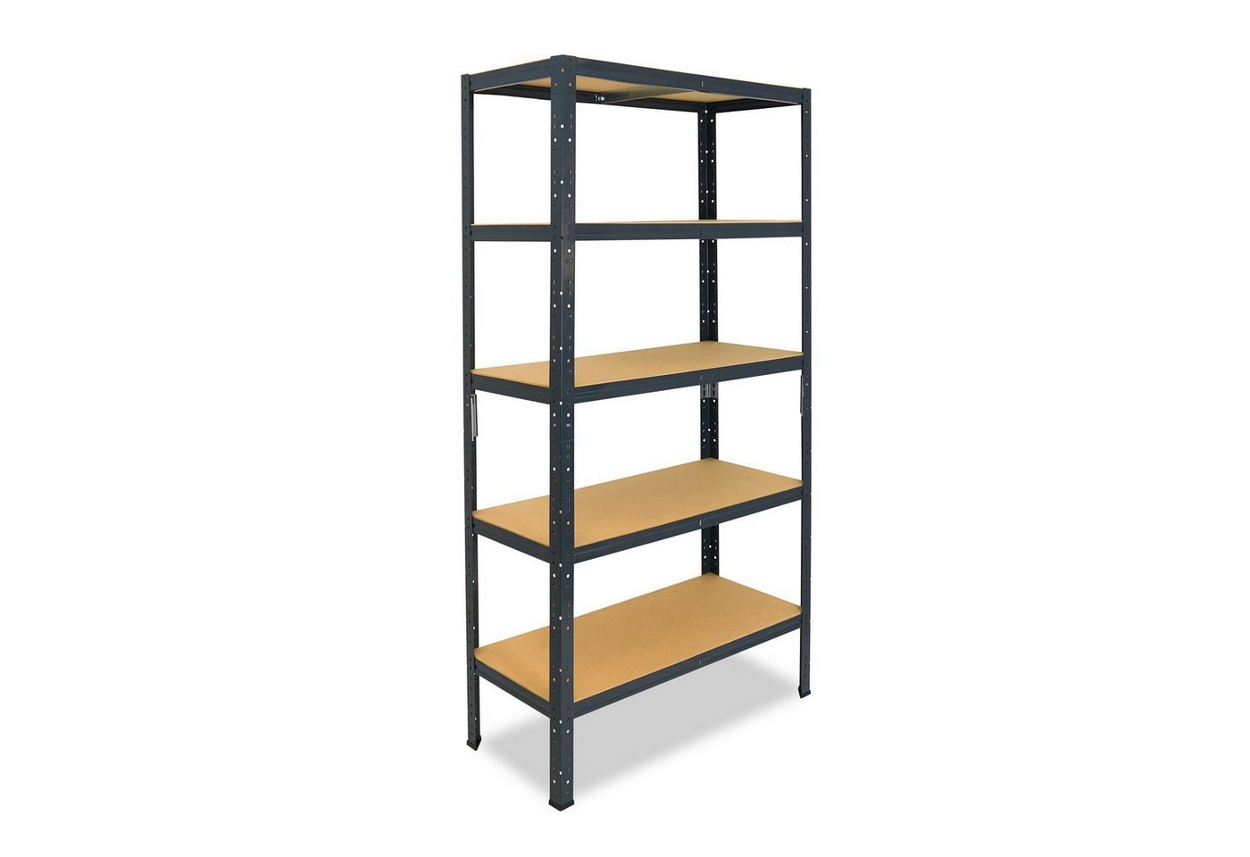 shelfplaza Schwerlastregal HOME, 230x120x60cm anthrazit, Metallregal mit 5 Böden, als Kellerregal, Garagenregal, Werkstattregal oder Lagerregal, Steckregal Metall mit 175kg Tragkraft von shelfplaza