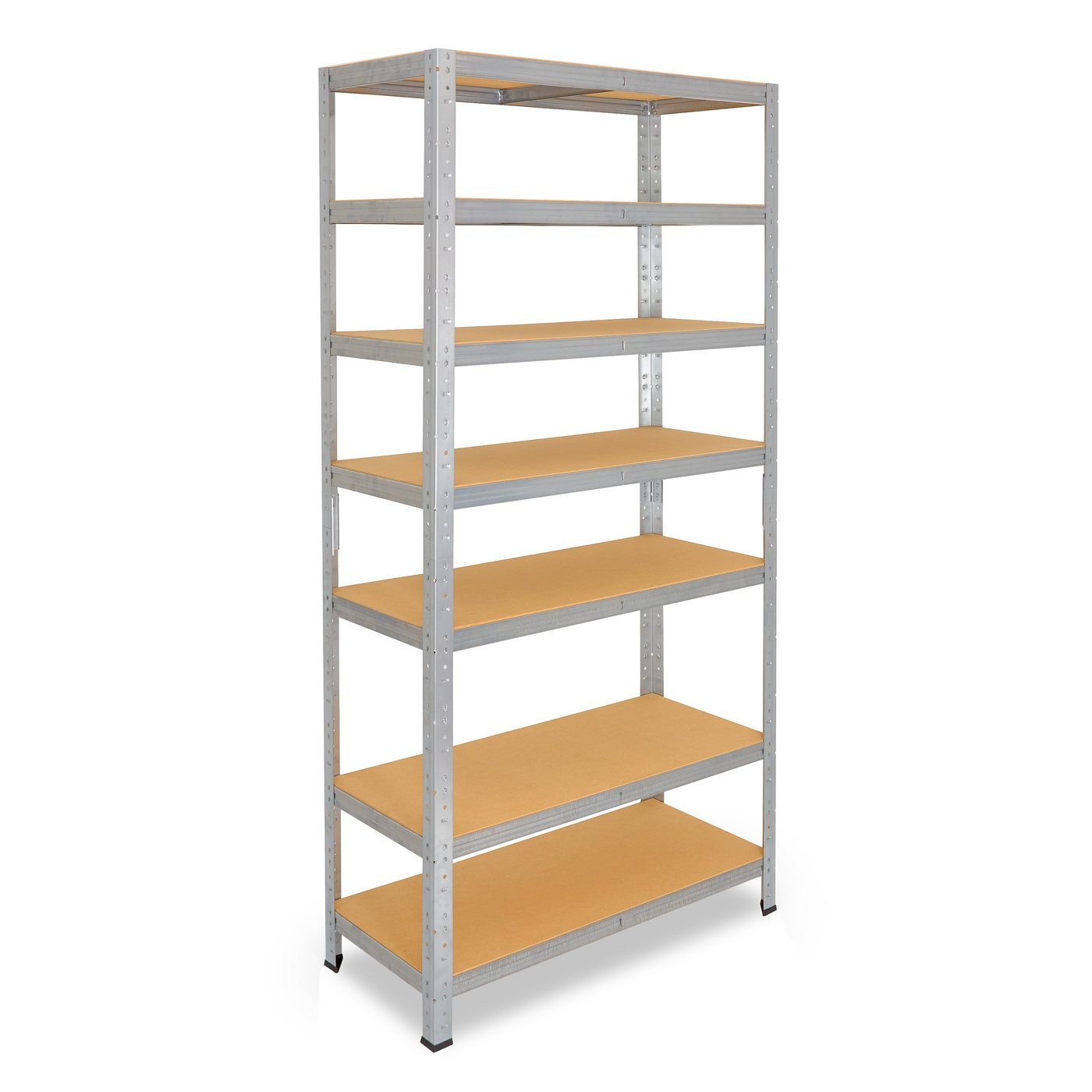 shelfplaza Schwerlastregal HOME, 230x90x40cm verzinkt, Metallregal mit 7 Böden, als Kellerregal, Garagenregal, Werkstattregal oder Lagerregal, Steckregal Metall mit 125kg Tragkraft von shelfplaza