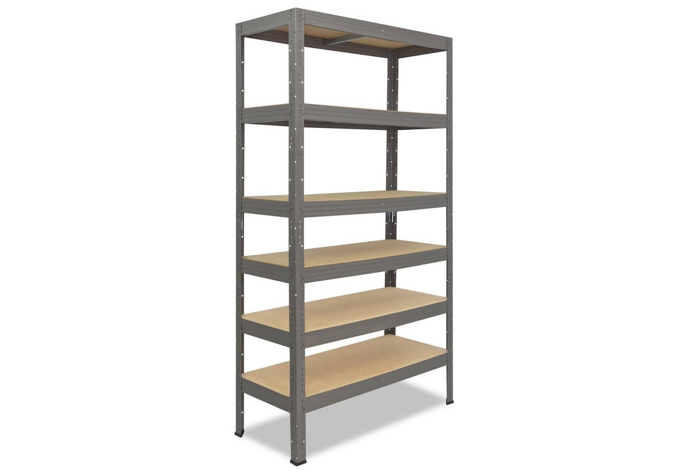 shelfplaza Schwerlastregal PROFI, 180x110x60cm grau, Metallregal 6 Böden mit je 166kg Tragkraft, als Kellerregal, Garagenregal, Werkstattregal & Regal Lagerregal, Steckregal Metall Regale von shelfplaza