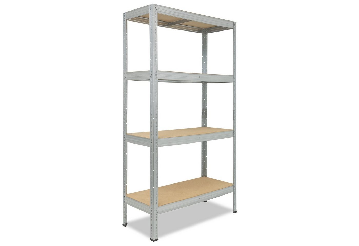 shelfplaza Schwerlastregal PROFI, 230x120x45cm verzinkt, Metallregal 4 Böden mit je 200kg Tragkraft, als Kellerregal, Garagenregal, Werkstattregal & Regal Lagerregal, Steckregal Metall Regale von shelfplaza