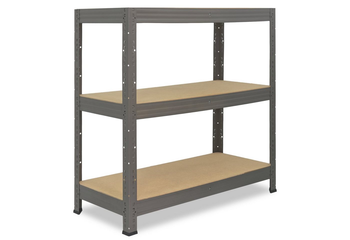 shelfplaza Schwerlastregal PROFI, 90x30x40cm grau, Metallregal 3 Böden mit je 200kg Tragkraft, als Kellerregal, Garagenregal, Werkstattregal & Regal Lagerregal, Steckregal Metall Regale von shelfplaza