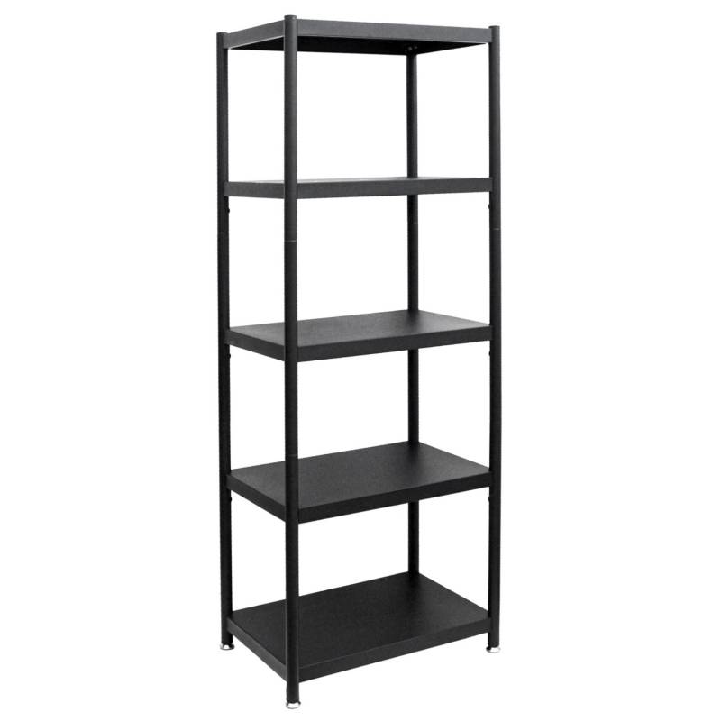 shelfr Industrial Design Metallregal auf 5 Ebenen 61 x 41 x 170 cm Schwarz von shelfr