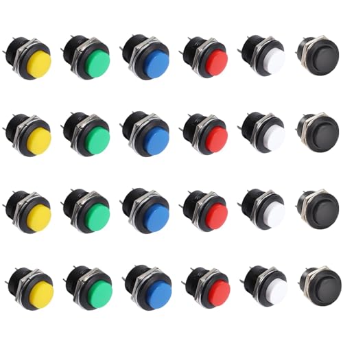 Shengbowi drucktaster 16MM Momentary Push Button Schalter Mehrfarbig 3A 250V 2 polig Selbstrückstellend Mini Rund Für Auto Spiele Industrie von shengbowi