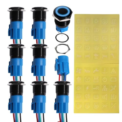 Shengbowi 19mm Latching Push Button Switch 12V Schwarz Metall Vorverdrahtet LED Illuminated Wasserdicht Für Marine RV Boote Autos Motorräder Shengbowi 19mm Latching Push Button Switch 12V Schwarz Metall Vorverdrahtet LED Illuminated Wasserdicht Für Marine RV Boote Autos Motorräder von shengbowi